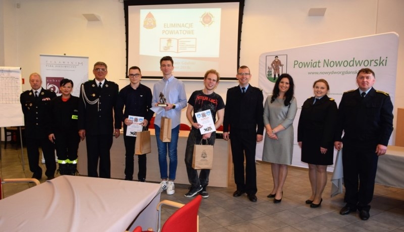 Nowy Dwór Gd. Powiatowe eliminacje konkursu Młodzież Zapobiega Pożarom.