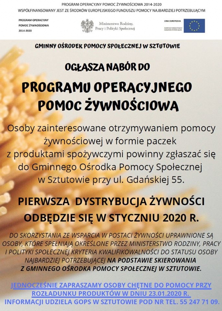 pomoc żywnościowa Sztutowo